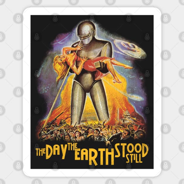 The Day The Earth Stood Still / Sci Fi Classic Movie Sticker by darklordpug